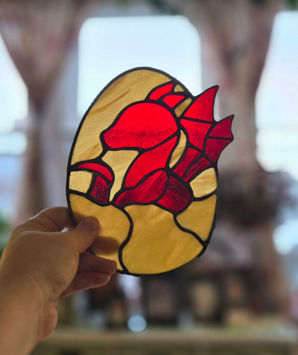 Dragon Hatchling Stained Glass Suncatcher
