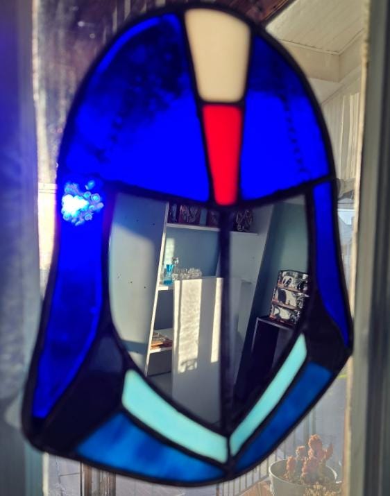 Cobra Commander Stained Glass Mirror Suncatcher